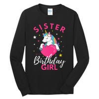 Sister Of The Birthday  Sibling Unicorn Birthday Tall Long Sleeve T-Shirt