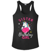 Sister Of The Birthday  Sibling Unicorn Birthday Ladies PosiCharge Competitor Racerback Tank