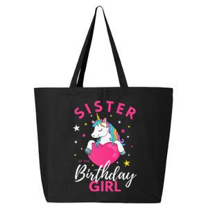 Sister Of The Birthday  Sibling Unicorn Birthday 25L Jumbo Tote