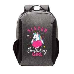 Sister Of The Birthday  Sibling Unicorn Birthday Vector Backpack