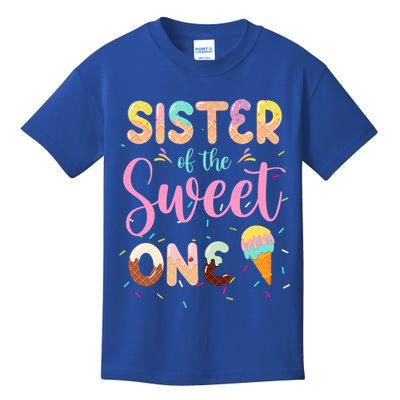 Sister Of The Sweet One Ice Cream 1st First Birthday Family Great Gift Kids T-Shirt