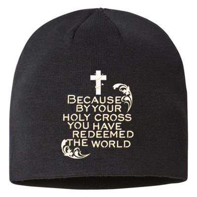 Stations of the Cross Jesus Holy Week Lent Easter Catholic Sustainable Beanie