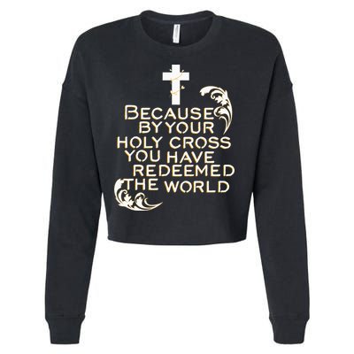 Stations of the Cross Jesus Holy Week Lent Easter Catholic Cropped Pullover Crew