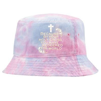 Stations of the Cross Jesus Holy Week Lent Easter Catholic Tie-Dyed Bucket Hat