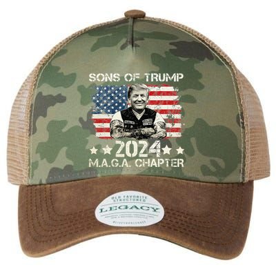 Sons Of Trump Maga Chapter 2024 Legacy Tie Dye Trucker Hat