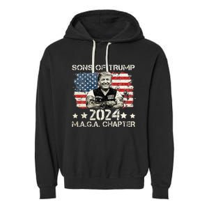 Sons Of Trump Maga Chapter 2024 Garment-Dyed Fleece Hoodie