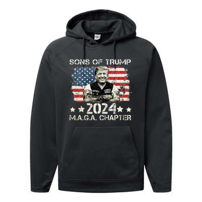 Sons Of Trump Maga Chapter 2024 Performance Fleece Hoodie