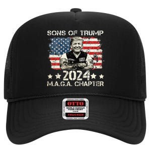 Sons Of Trump Maga Chapter 2024 High Crown Mesh Back Trucker Hat