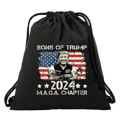 Sons Of Trump Maga Chapter 2024 Drawstring Bag