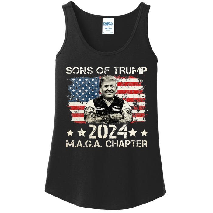 Sons Of Trump Maga Chapter 2024 Ladies Essential Tank