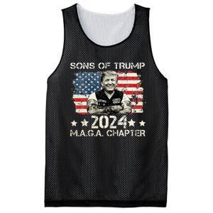 Sons Of Trump Maga Chapter 2024 Mesh Reversible Basketball Jersey Tank