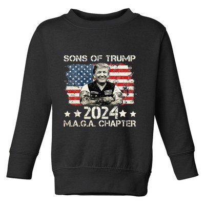 Sons Of Trump Maga Chapter 2024 Toddler Sweatshirt
