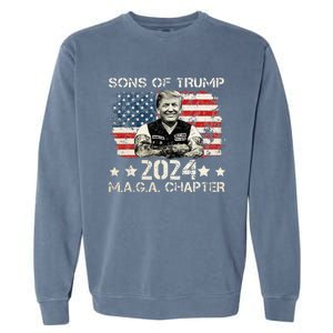 Sons Of Trump Maga Chapter 2024 Garment-Dyed Sweatshirt