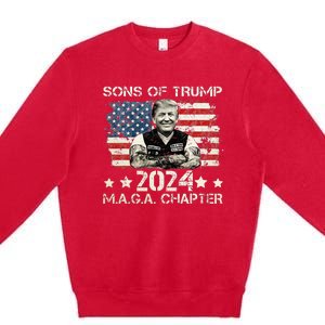 Sons Of Trump Maga Chapter 2024 Premium Crewneck Sweatshirt