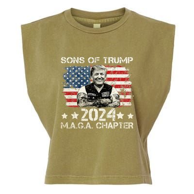 Sons Of Trump Maga Chapter 2024 Garment-Dyed Women's Muscle Tee