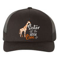 Sister Of The Wild One Funny 1st Birthday Animal Safari Gift Yupoong Adult 5-Panel Trucker Hat