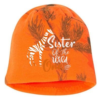 Sister Of The Wild One Funny 1st Birthday Animal Safari Gift Kati - Camo Knit Beanie