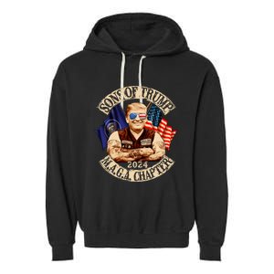 Sons Of Trump Maga Chapter 2024 Funny Garment-Dyed Fleece Hoodie