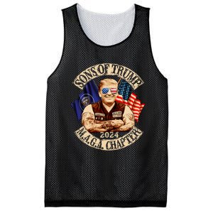 Sons Of Trump Maga Chapter 2024 Funny Mesh Reversible Basketball Jersey Tank