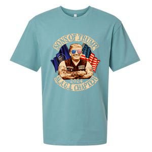 Sons Of Trump Maga Chapter 2024 Funny Sueded Cloud Jersey T-Shirt