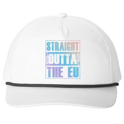 Straight Outta The Eu Europe Brexit England Politics Uk Gift Meaningful Gift Snapback Five-Panel Rope Hat