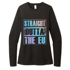 Straight Outta The Eu Europe Brexit England Politics Uk Gift Meaningful Gift Womens CVC Long Sleeve Shirt