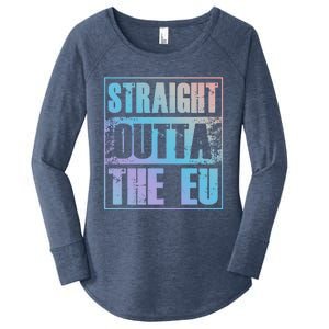 Straight Outta The Eu Europe Brexit England Politics Uk Gift Meaningful Gift Women's Perfect Tri Tunic Long Sleeve Shirt