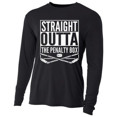 Straight Outta The Penalty Box Hockey Player Gift Hockey Cooling Performance Long Sleeve Crew