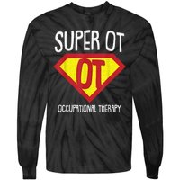 Superhero Occupational Therapy Cool Ota Therapist Gift Tie-Dye Long Sleeve Shirt