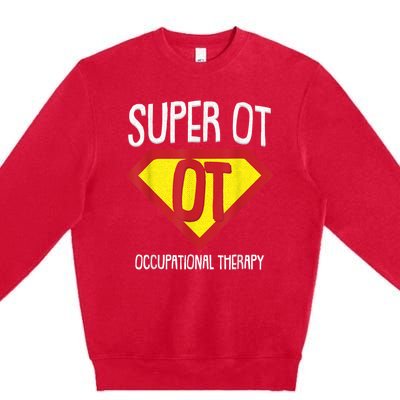 Superhero Occupational Therapy Cool Ota Therapist Gift Premium Crewneck Sweatshirt