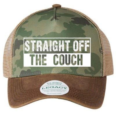 Straight Off The Couch Funny Football Offensive Lineman Legacy Tie Dye Trucker Hat