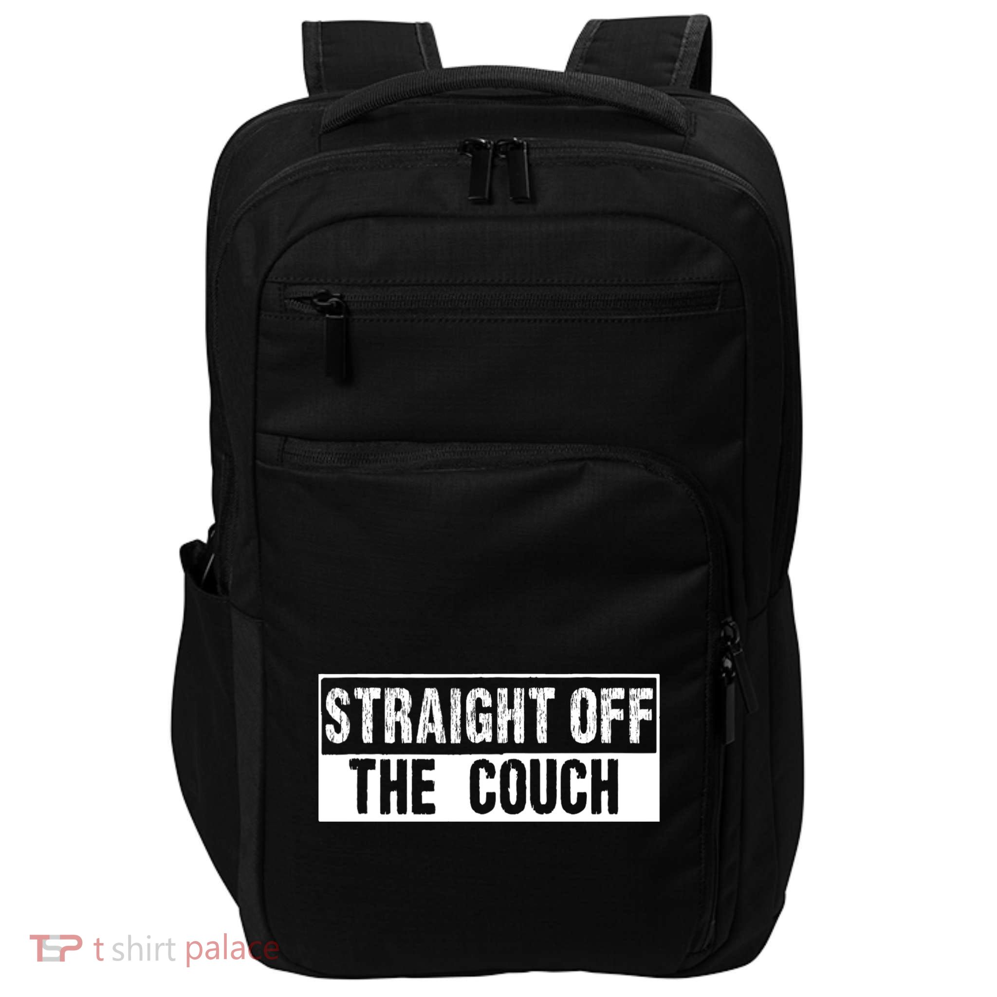 Straight Off The Couch Funny Football Offensive Lineman Impact Tech Backpack