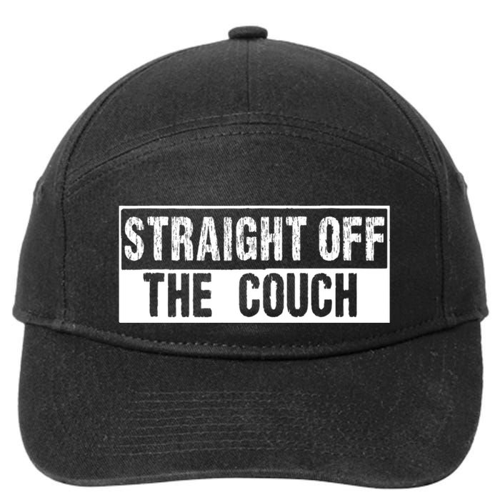 Straight Off The Couch Funny Football Offensive Lineman 7-Panel Snapback Hat