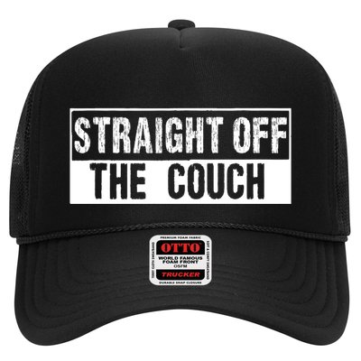 Straight Off The Couch Funny Football Offensive Lineman Trucker Hat