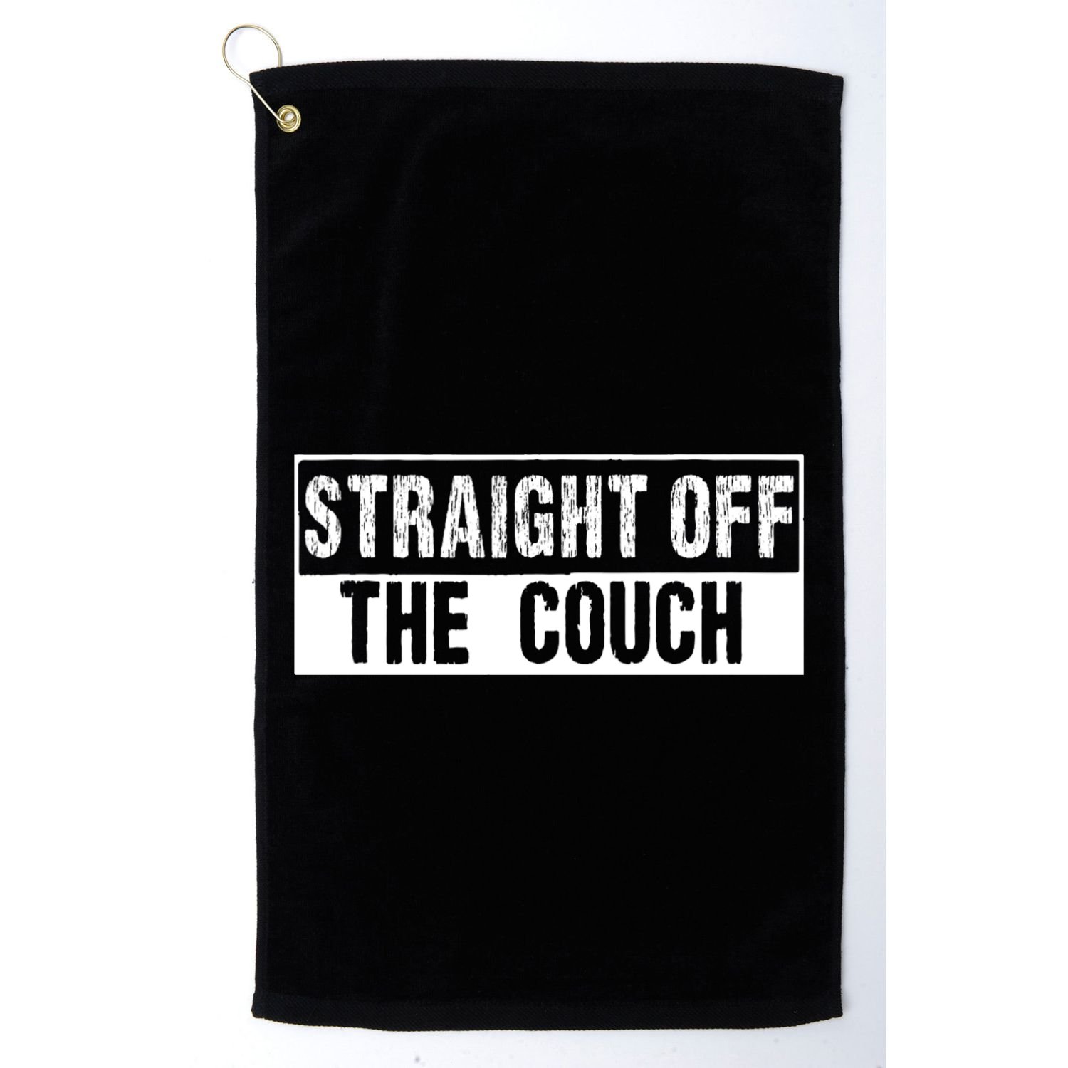 Straight Off The Couch Funny Football Offensive Lineman Golf Towel