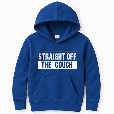 Straight Off The Couch Funny Football Offensive Lineman Kids Hoodie