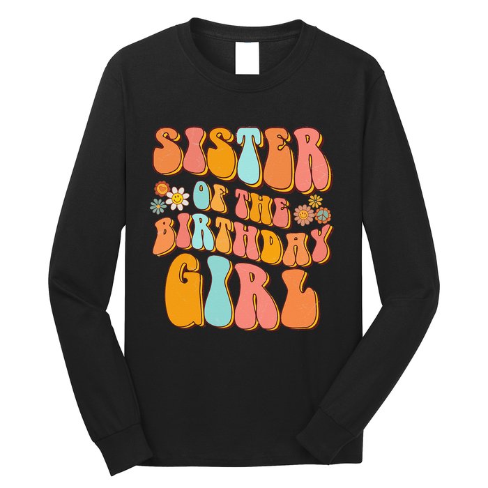 Sister of the Birthday Vintage Groovy Sister 1st Long Sleeve Shirt