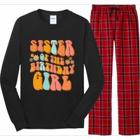 Sister of the Birthday Vintage Groovy Sister 1st Long Sleeve Pajama Set