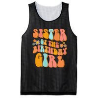 Sister of the Birthday Vintage Groovy Sister 1st Mesh Reversible Basketball Jersey Tank