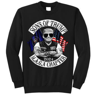 Sons Of Trump Maga Chapter 2024 Biker For Trump Sweatshirt