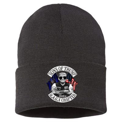 Sons Of Trump Maga Chapter 2024 Biker For Trump Sustainable Knit Beanie
