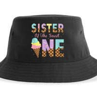 Sister Of The Sweet One Ice Cream 1st First Birthday Family Sustainable Bucket Hat