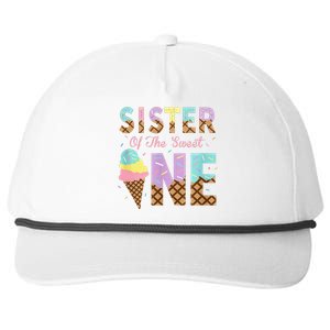 Sister Of The Sweet One Ice Cream 1st First Birthday Family Snapback Five-Panel Rope Hat