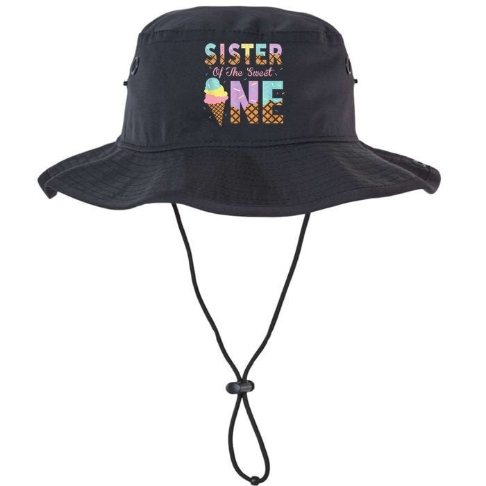 Sister Of The Sweet One Ice Cream 1st First Birthday Family Legacy Cool Fit Booney Bucket Hat