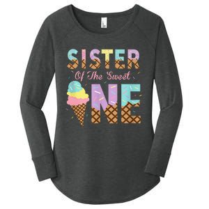 Sister Of The Sweet One Ice Cream 1st First Birthday Family Women's Perfect Tri Tunic Long Sleeve Shirt