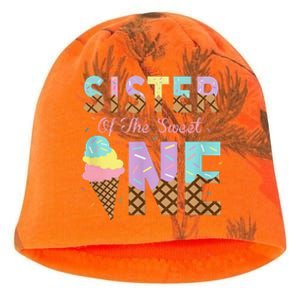 Sister Of The Sweet One Ice Cream 1st First Birthday Family Kati - Camo Knit Beanie