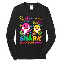 Sister Of The Shark Birthday Family Matching Birthday Tall Long Sleeve T-Shirt