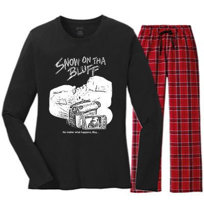 Snow On Tha Bluff No Matter What Happens Women's Long Sleeve Flannel Pajama Set 