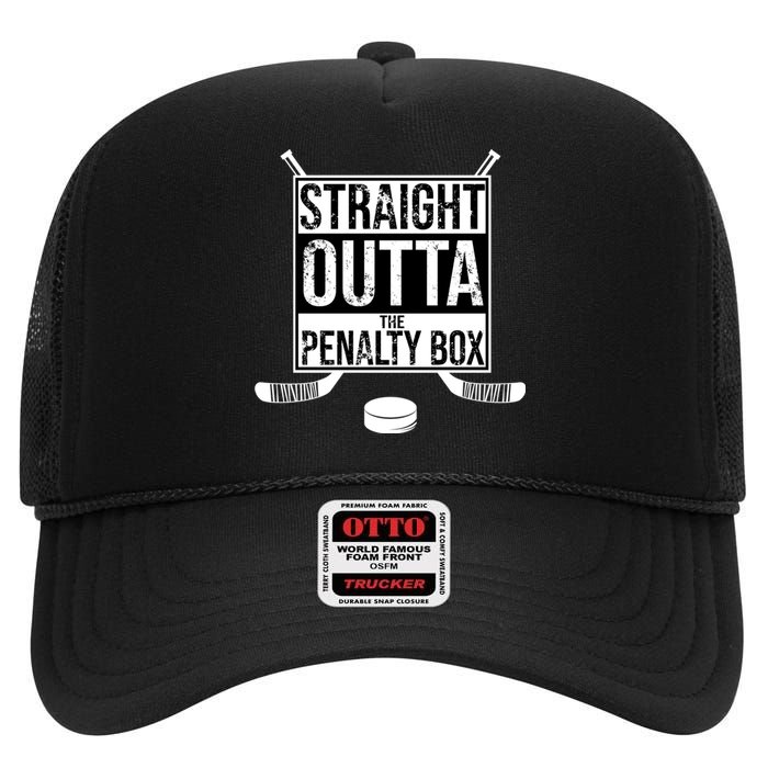 Straight Outta The Penalty Box High Crown Mesh Back Trucker Hat