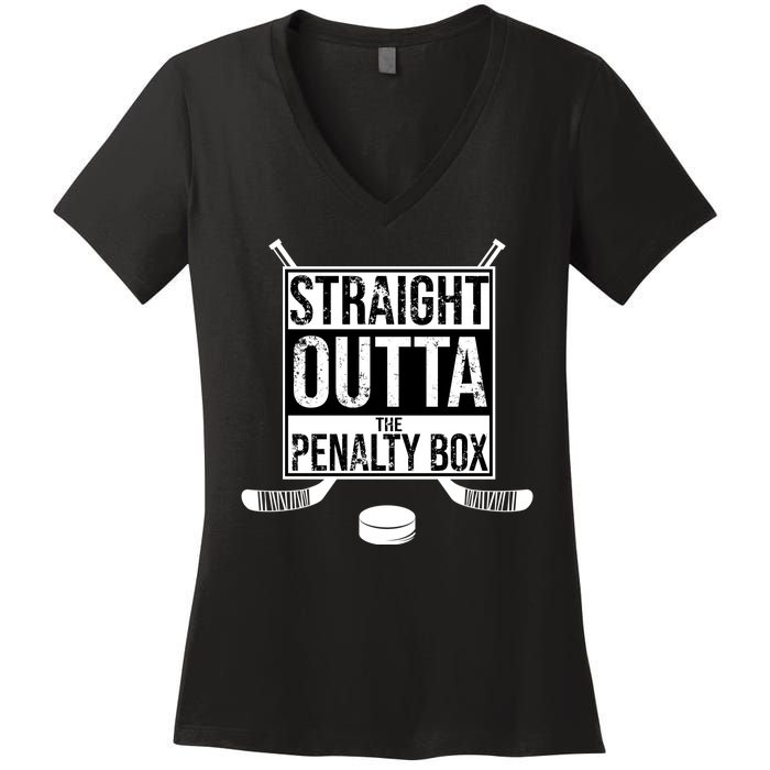 Straight Outta The Penalty Box Women's V-Neck T-Shirt